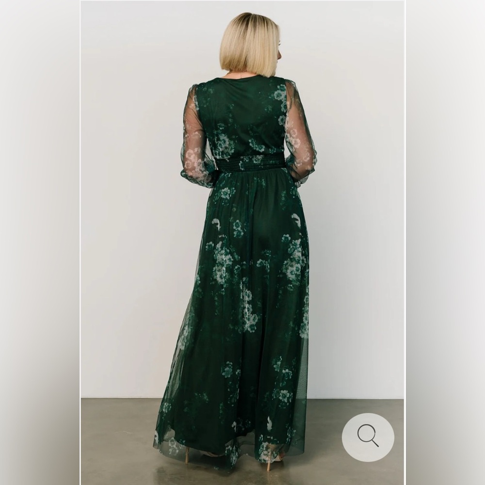 Baltic Born Green Floral Long Sleeve Dress beautiful floral balticborn - Picture 4 of 5